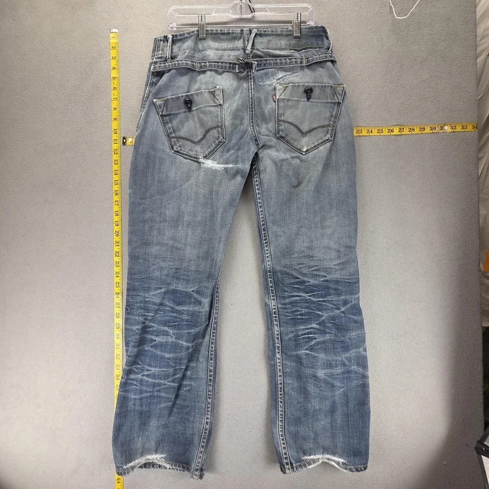 Vintage Levis Engineered Jeans Mens Blue Buckle Back Honeycomb Fits 32x31